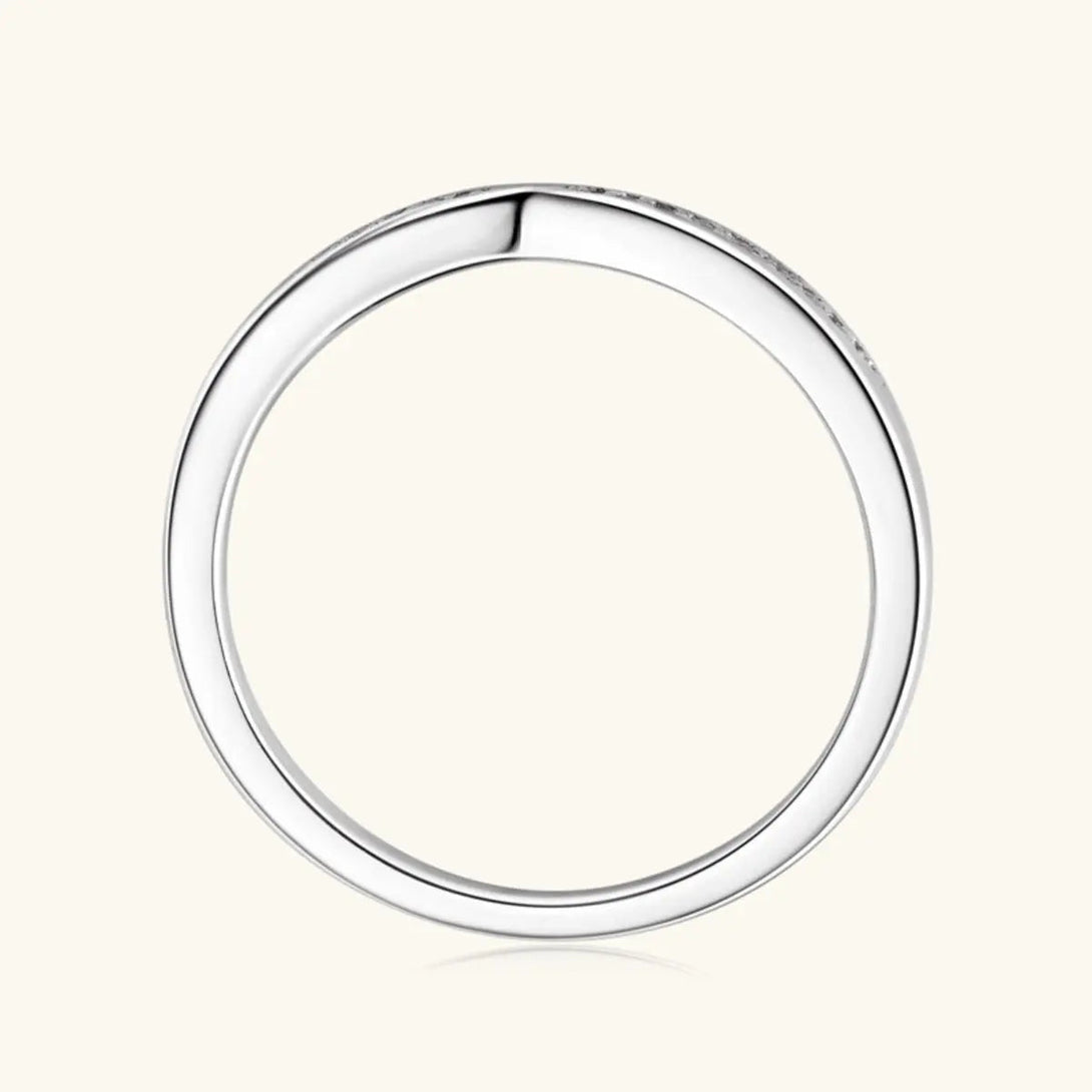 Lovcia 925 Sterling Silver Inlaid Moissanite Ring-Rings-Silver-4-Silver