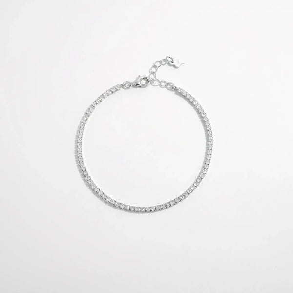 Lovcia 925 Sterling Silver Inlaid Zircon Bracelet-Bracelets-Silver-One Size-Silver