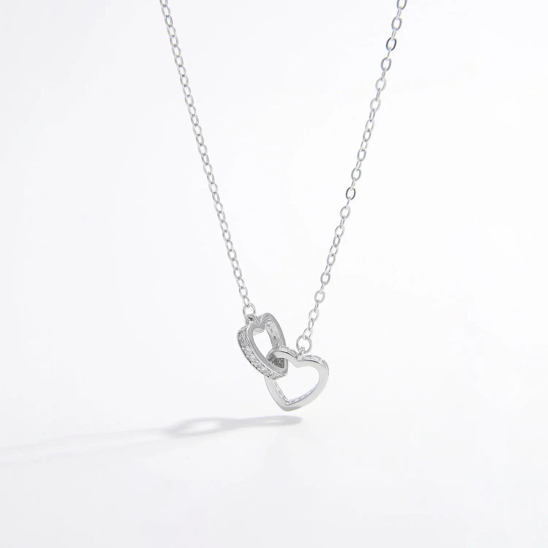 Lovcia 925 Sterling Silver Inlaid Zircon Heart Necklace-Necklaces-Silver-One Size-Silver