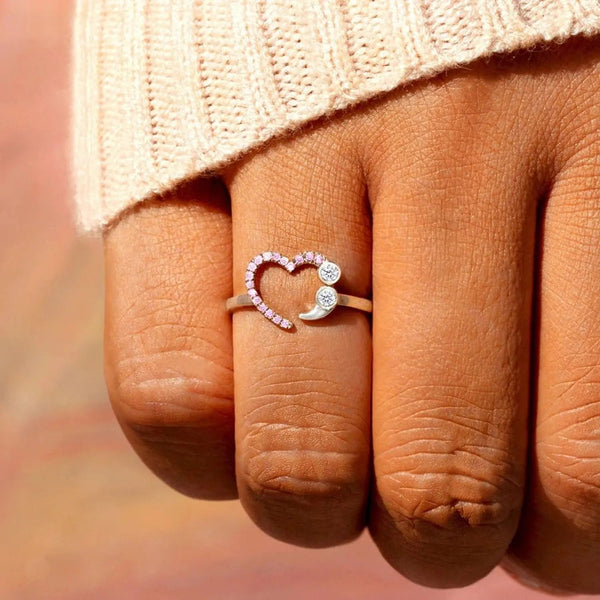 Lovcia 925 Sterling Silver Inlaid Zircon Ring-Rings-Blush Pink-6-Blush Pink