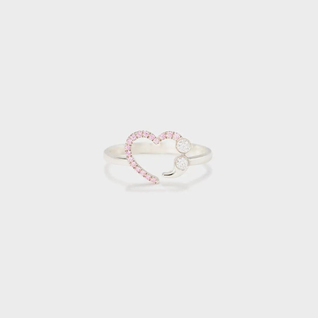 Lovcia 925 Sterling Silver Inlaid Zircon Ring-Rings-Blush Pink-6-Blush Pink