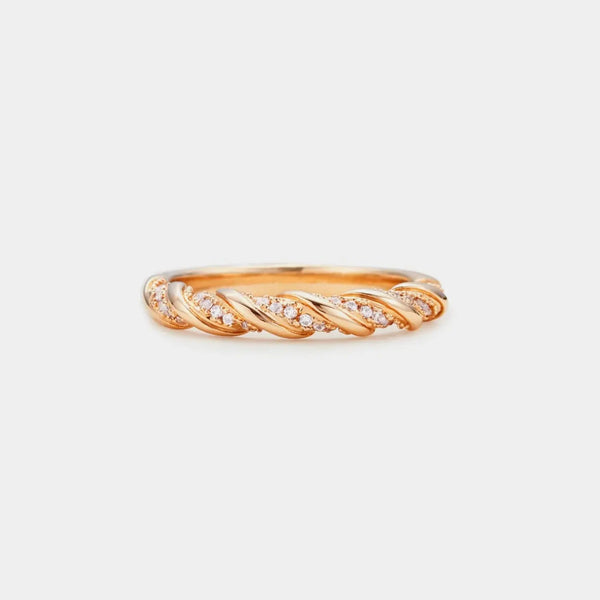 Lovcia 925 Sterling Silver Inlaid Zircon Ring-Rings-Gold-6-Gold