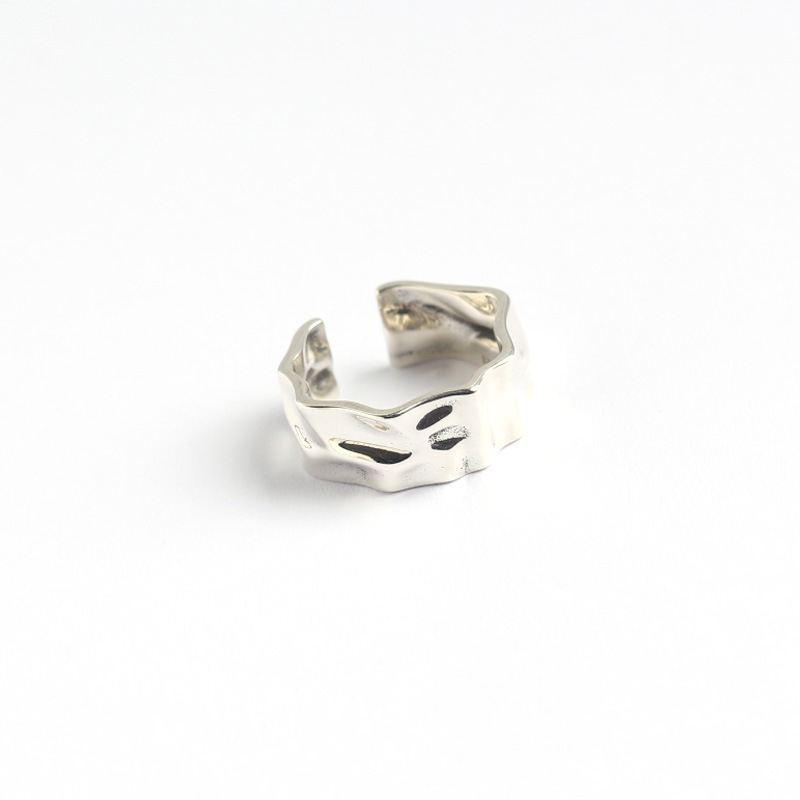 Lovcia 925 Sterling Silver Irregular Style Adjustable Party Ring-Rings-