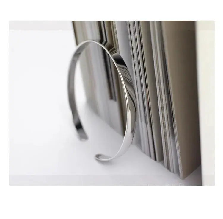Lovcia 925 Sterling Silver Jewellery 5mm Width Open Bangle-Bracelets-Silver-Silver