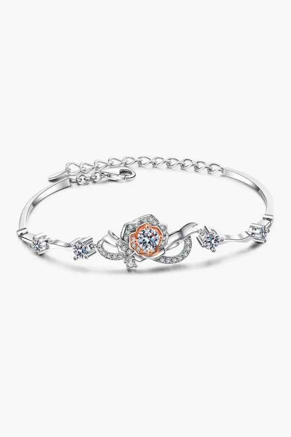 Lovcia 925 Sterling Silver Moissanite Bracelet-Bracelets-Silver/Orange-One Size-Silver/Orange