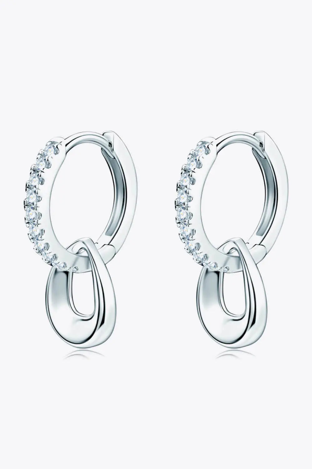 Lovcia 925 Sterling Silver Moissanite Double Hoop Earrings-Earrings-Gold-One Size-Gold