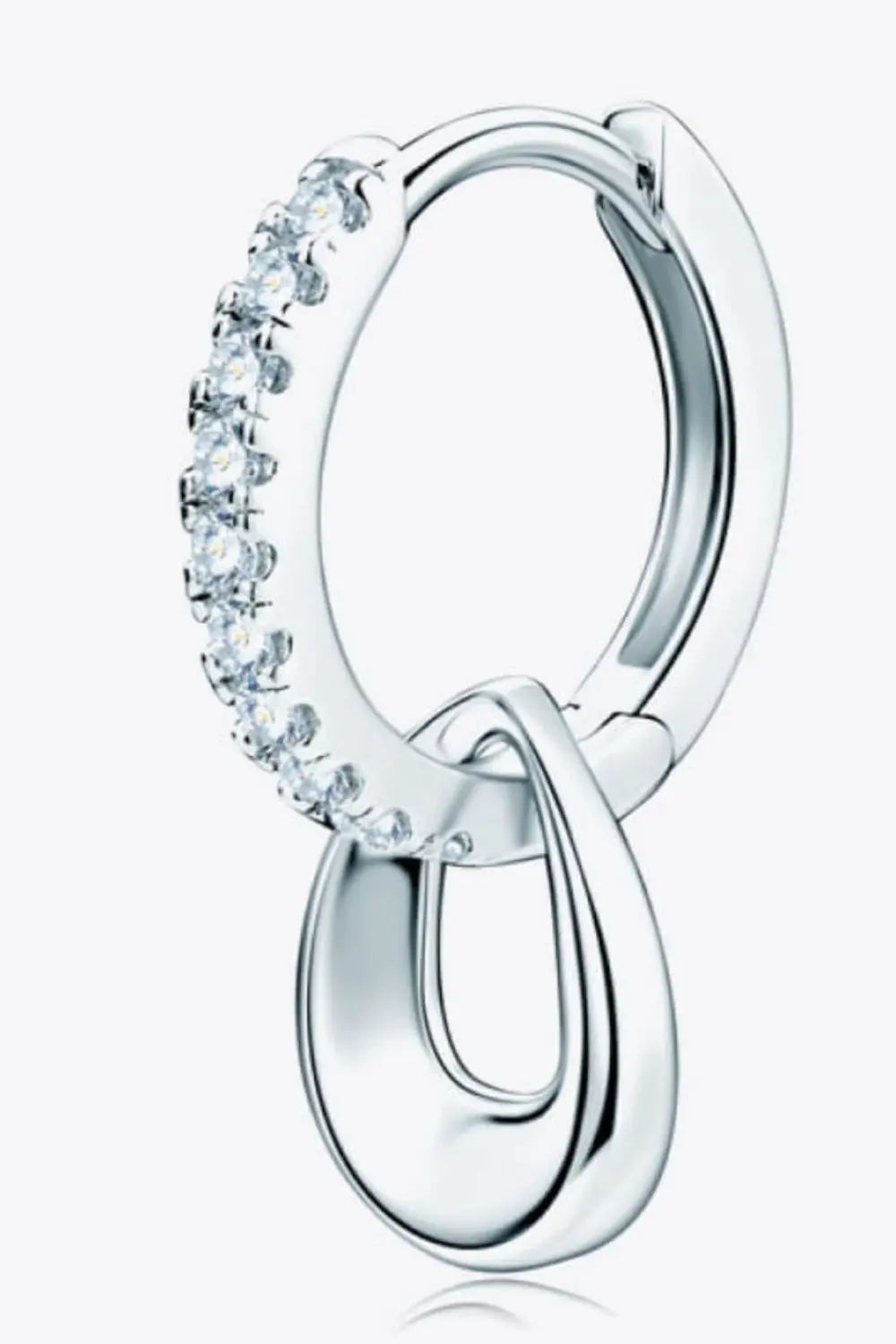 Lovcia 925 Sterling Silver Moissanite Double Hoop Earrings-Earrings-Gold-One Size-Gold