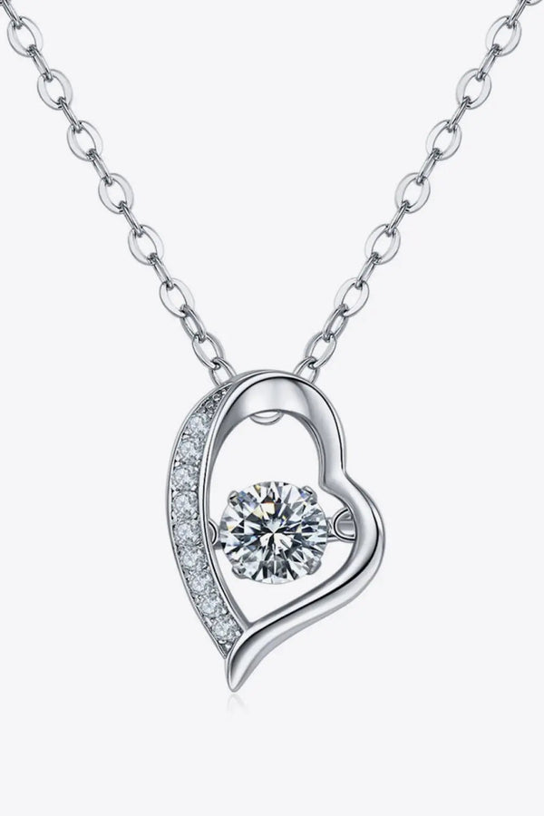 Lovcia 925 Sterling Silver Moissanite Pendant Necklace-Necklaces-Silver-One Size-Silver