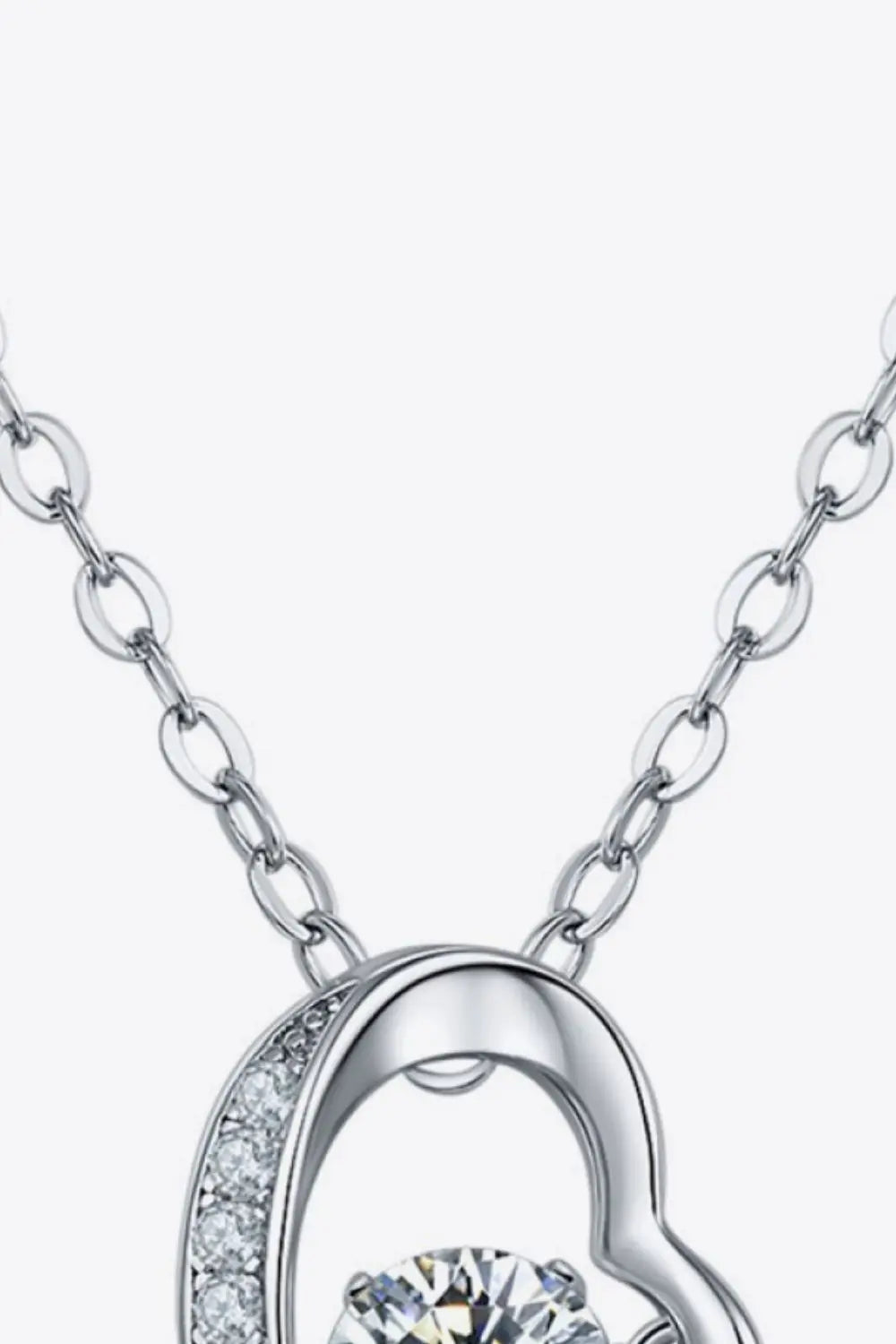 Lovcia 925 Sterling Silver Moissanite Pendant Necklace-Necklaces-Silver-One Size-Silver