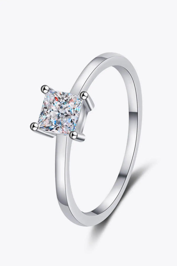 Lovcia 925 Sterling Silver Moissanite Solitaire Ring-Rings-Silver-5-Silver