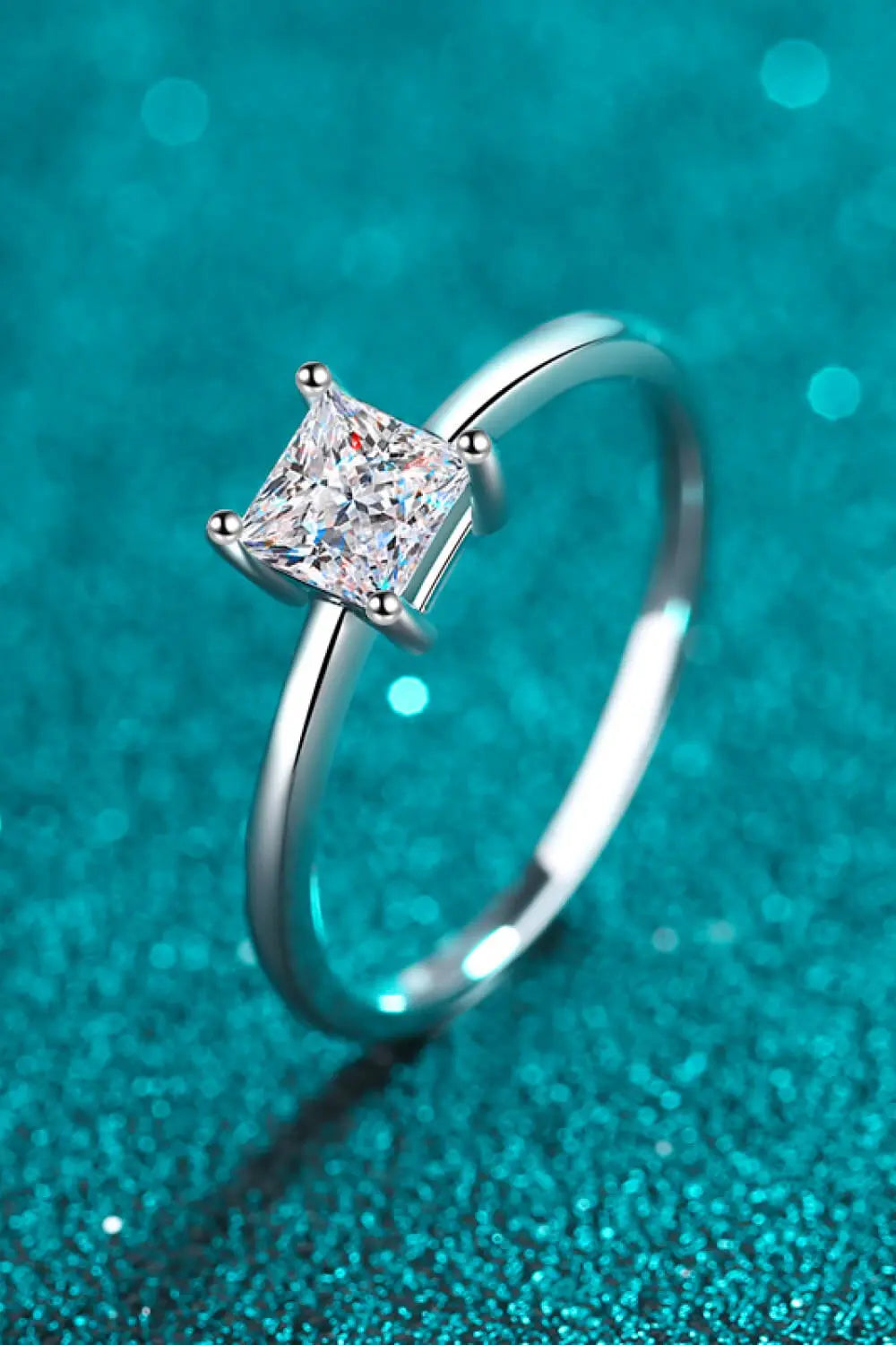 Lovcia 925 Sterling Silver Moissanite Solitaire Ring-Rings-Silver-5-Silver