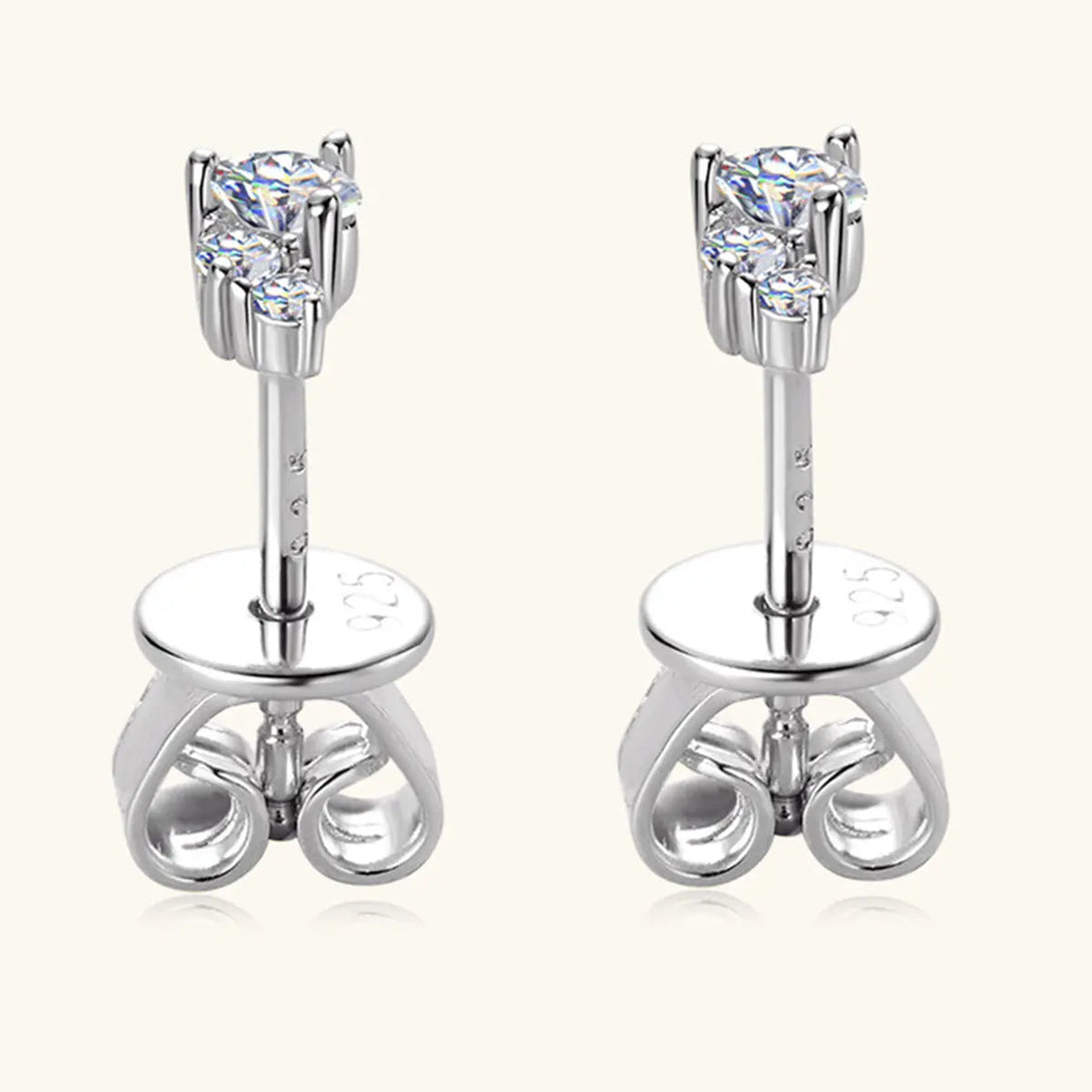 Lovcia 925 Sterling Silver Moissanite Stud Earrings-Earrings-Gold-One Size-Gold