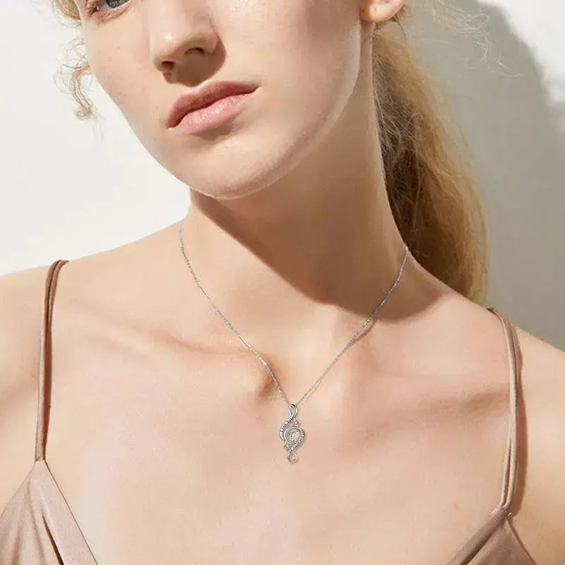 Lovcia 925 Sterling Silver Moon Star Necklace I Love You To The Moon And Back Infinity Jewellery-Necklaces-Silver-1.13*0.47 inches-Silver