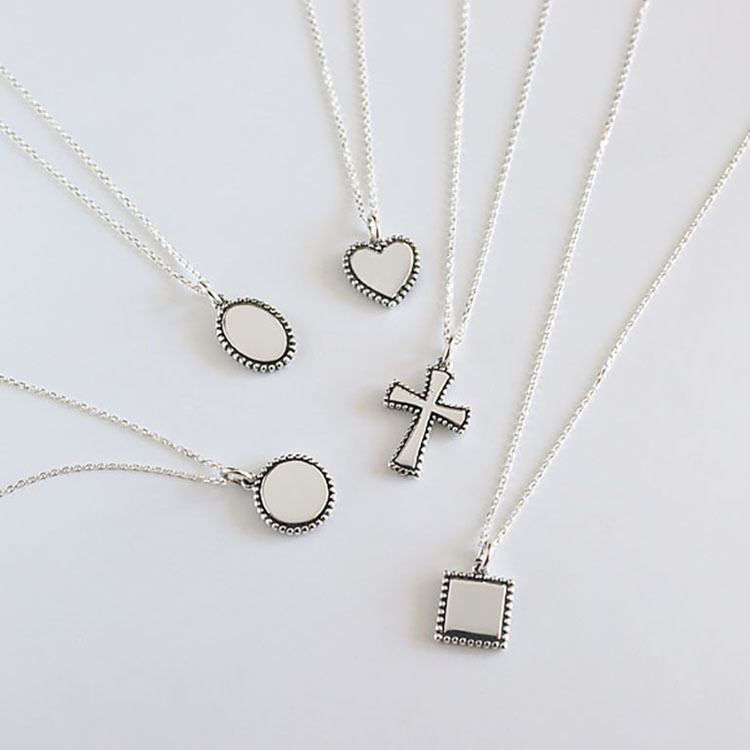 Lovcia 925 Sterling Silver Multi Pendant Necklace 40cm-Necklaces-Square-Square