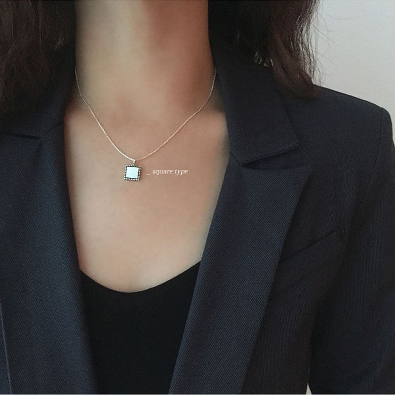 Lovcia 925 Sterling Silver Multi Pendant Necklace 40cm-Necklaces-Square-Square