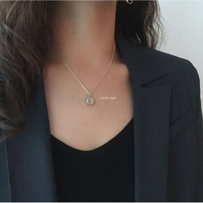 Lovcia 925 Sterling Silver Multi Pendant Necklace 40cm-Necklaces-Square-Square