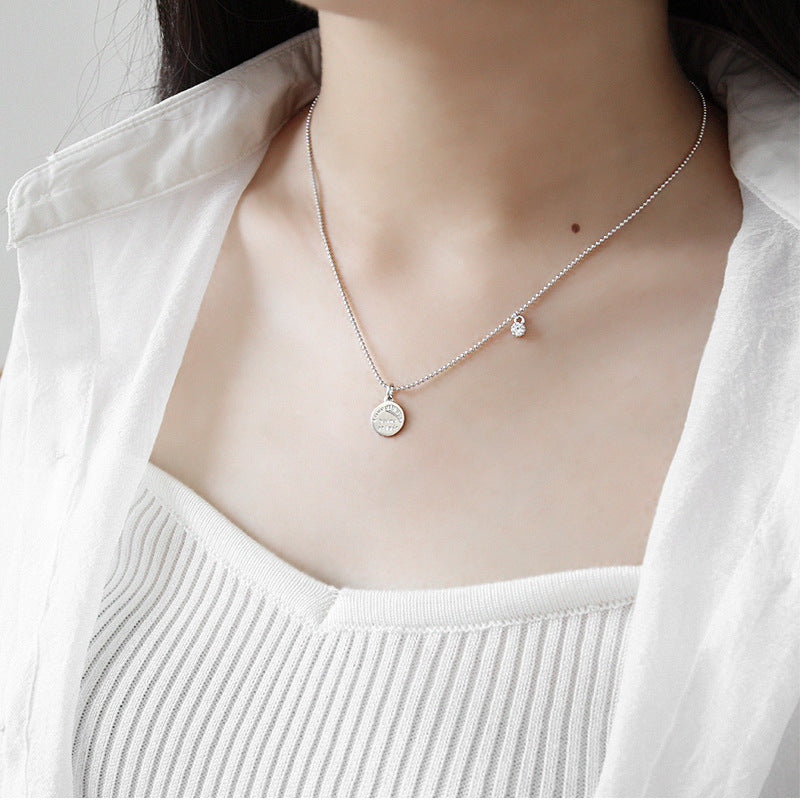 Lovcia 925 Sterling Silver Necklace Love Always 10mm-Necklaces-Rhodium-
