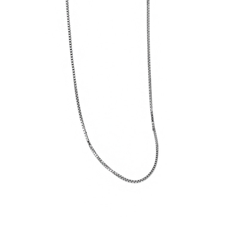 Lovcia 925 Sterling Silver Omega Chain Bracelet 45cm-Bracelets-Rhodium-Rhodium