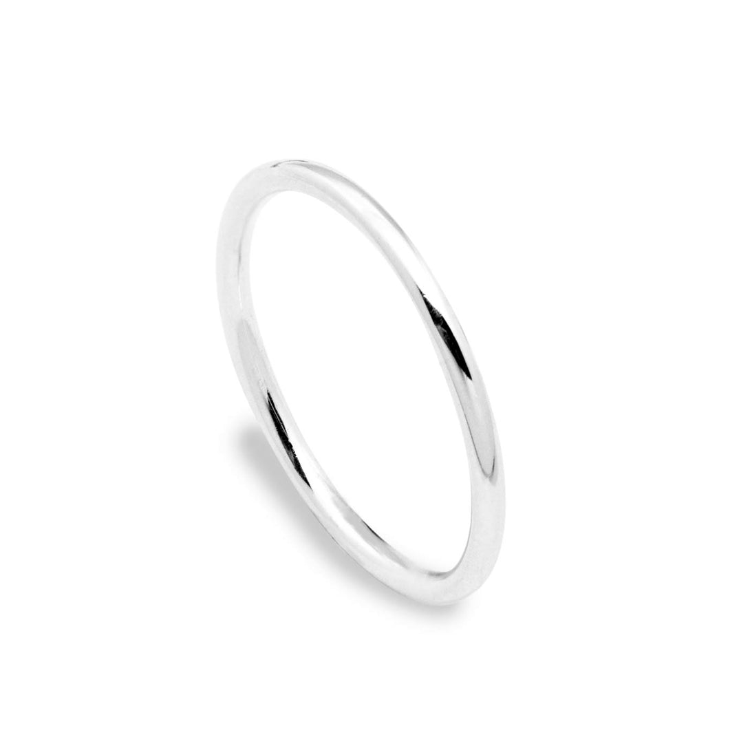 Lovcia 925 Sterling Silver Pinky Ring Thin 1.2mm Gold-Rings-Us 6-Gold-Us 6