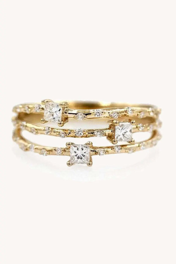 Lovcia 925 Sterling Silver Ring-Rings-Gold-One Size-Gold
