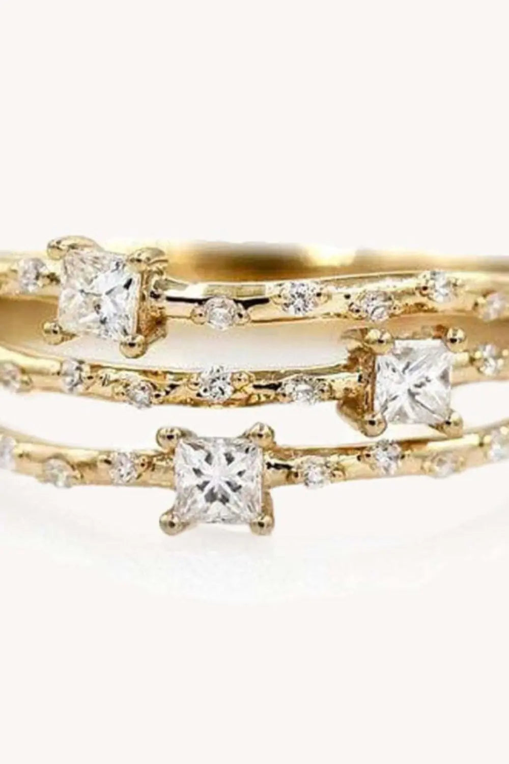 Lovcia 925 Sterling Silver Ring-Rings-Gold-One Size-Gold