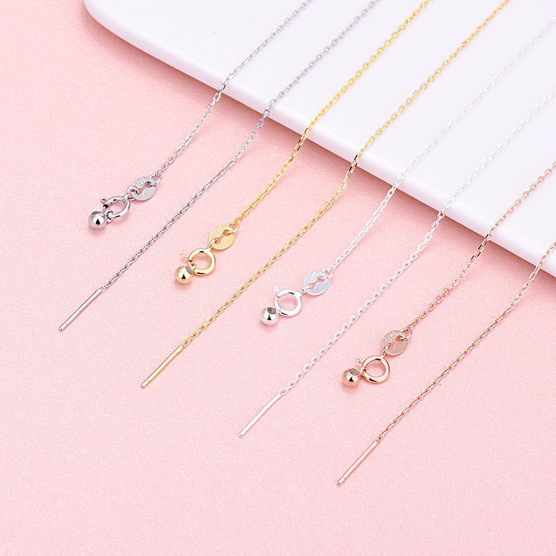 Lovcia 925 Sterling Silver Rolo Chain DIY Jewellery Kit Gold-Jewelry Making Kits-Yellow Gold & 46cm-#3-Yellow Gold & 46cm