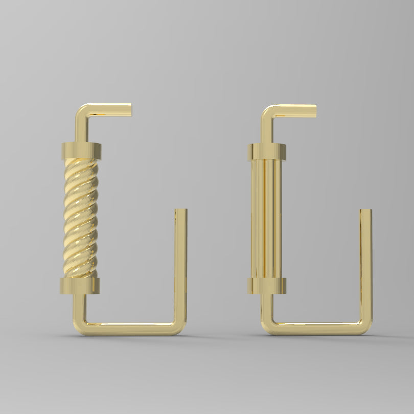 LOVCIA 925 Sterling Silver Roman-Inspired Geometric Dangling Earrings for Women with 18K Yellow Gold Plating