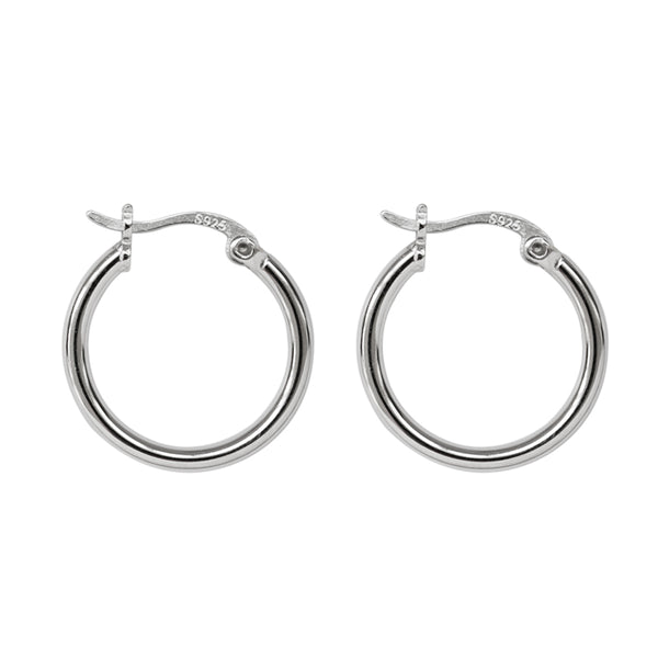 Lovcia 925 Sterling Silver Round Hoop Earrings 18mm-Earrings-23Mm-23Mm