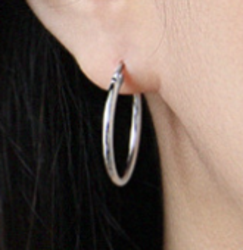 Lovcia 925 Sterling Silver Round Hoop Earrings 18mm-Earrings-23Mm-23Mm