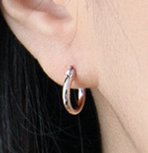 Lovcia 925 Sterling Silver Round Hoop Earrings 18mm-Earrings-23Mm-23Mm