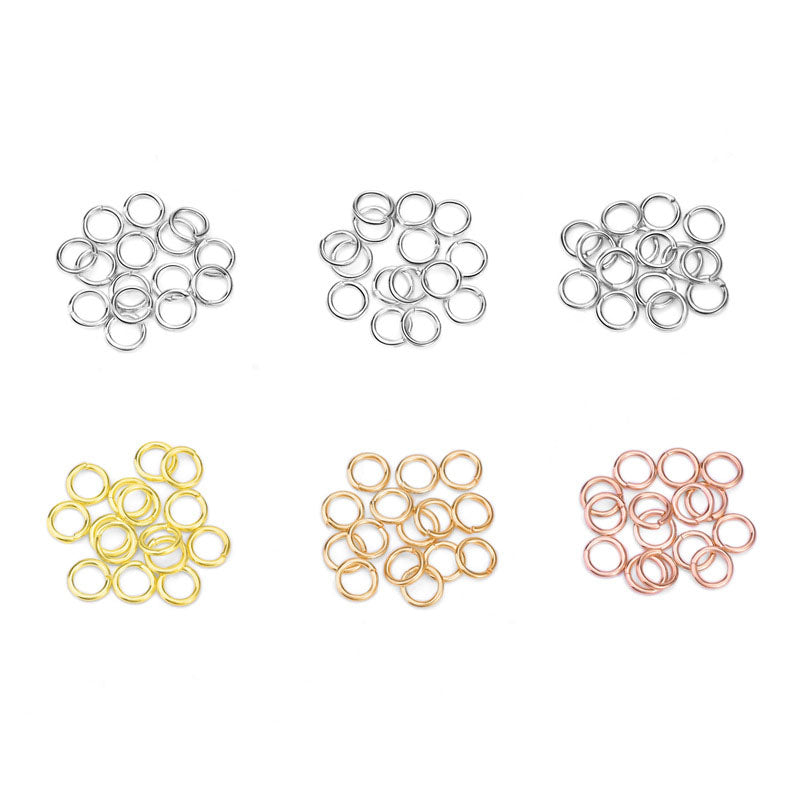 Lovcia 925 Sterling Silver Round Jump Rings Gold Tone 0.6mm-Jewelry Making Kits-Yellow Gold-Closed Loop & 0.6mm * 5mm-Yellow Gold