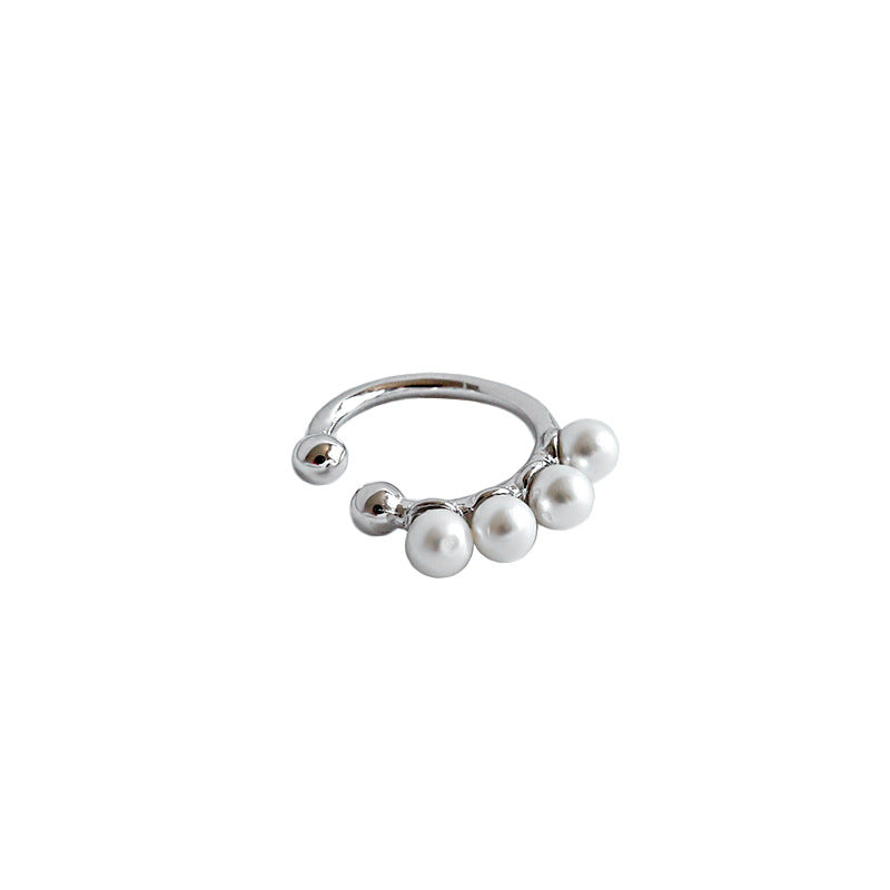 Lovcia 925 Sterling Silver Shell Pearl Hoop Earring 10mm-Earrings-Rhodium-