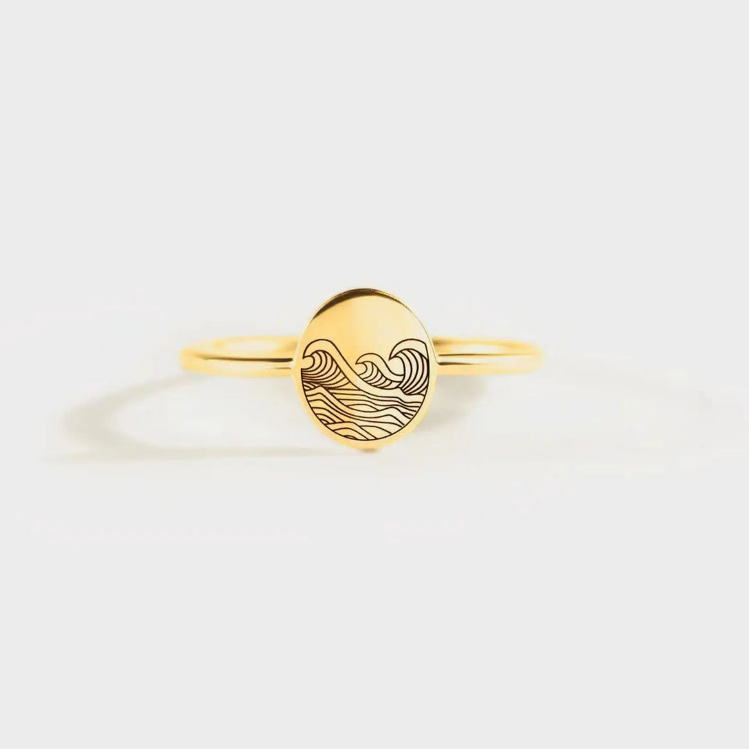 Lovcia 925 Sterling Silver Signet Ring-Rings-Gold-5-Gold