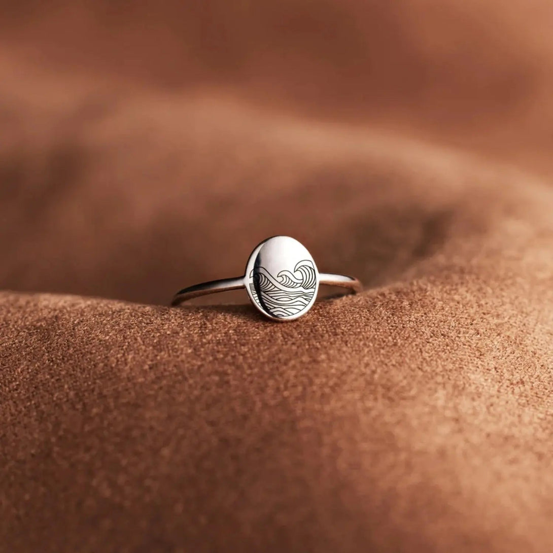 Lovcia 925 Sterling Silver Signet Ring-Rings-Silver-5-Silver