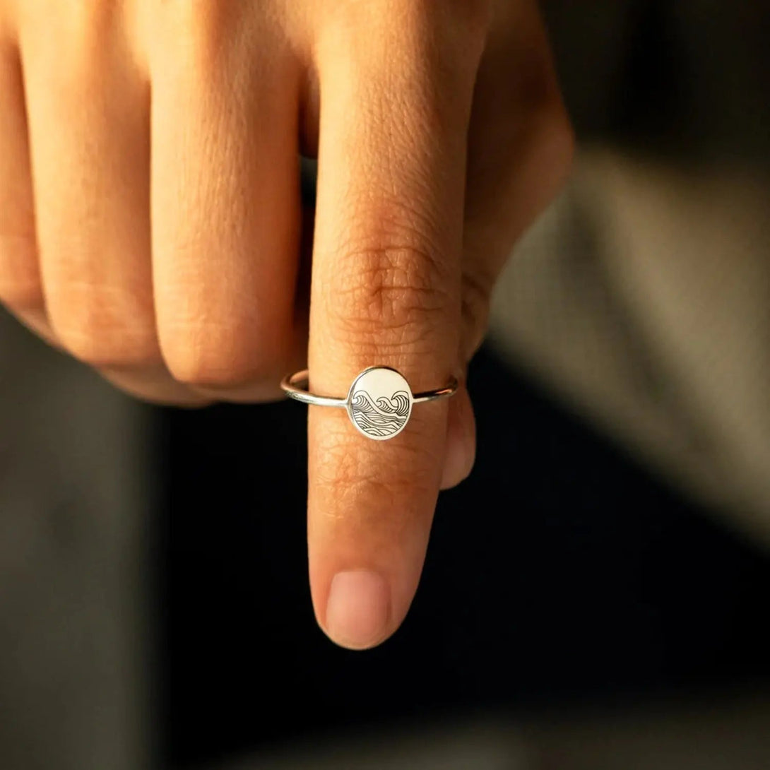 Lovcia 925 Sterling Silver Signet Ring-Rings-Silver-5-Silver