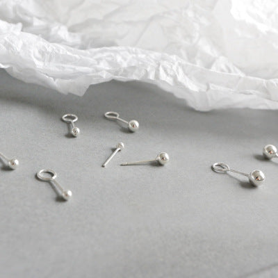 Lovcia 925 Sterling Silver Stud Earrings 5mm Bean Ball-Earrings-5mm-S925-