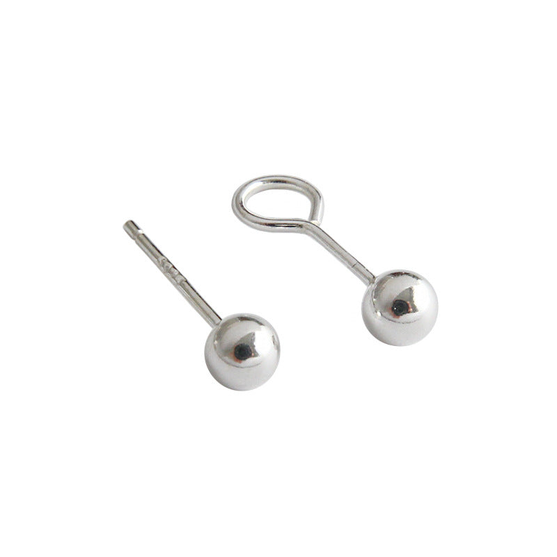 Lovcia 925 Sterling Silver Stud Earrings 5mm Bean Ball-Earrings-5mm-S925-