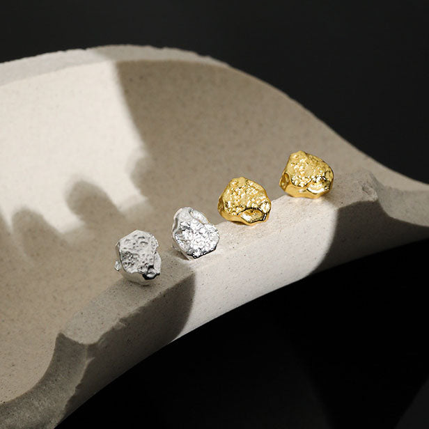 Lovcia 925 Sterling Silver Stud Earrings Gold Tone 5.3mm-Earrings-Yellow Gold-