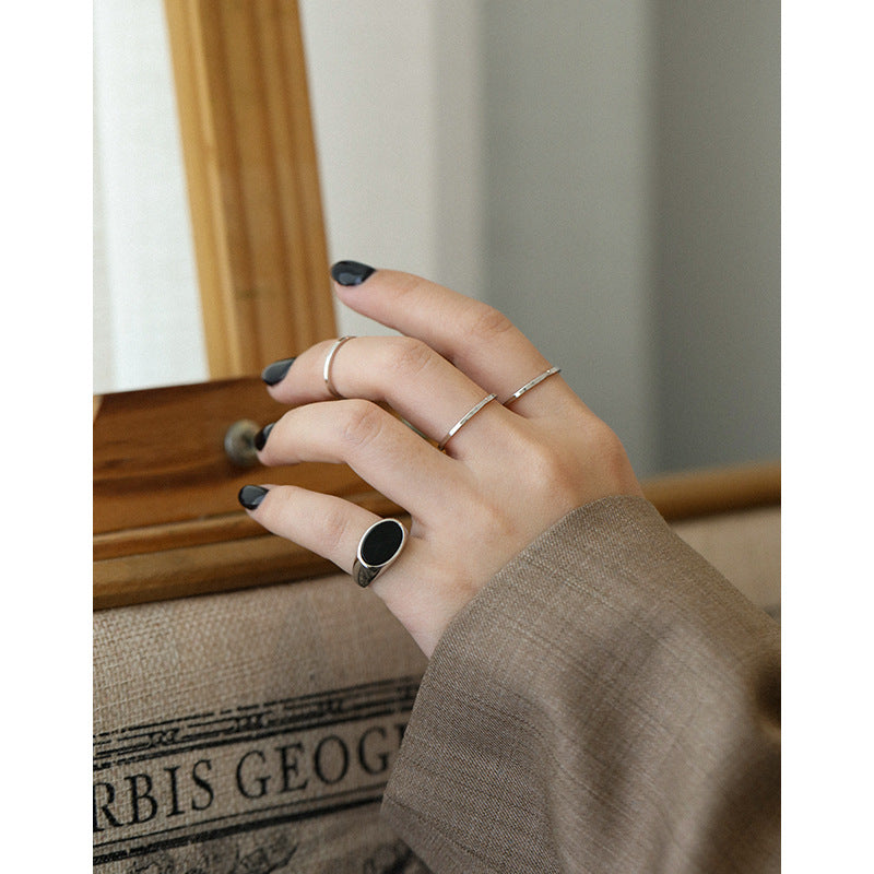 Lovcia 925 Sterling Silver Tail Ring Gold Tone Plated-Rings-Black Gold-US 4-Black Gold