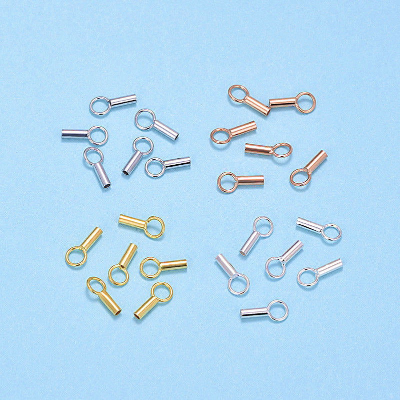 Lovcia 925 Sterling Silver Tube Crimp Beads Gold Kit-Jewelry Making Kits-No Plating-No Plating