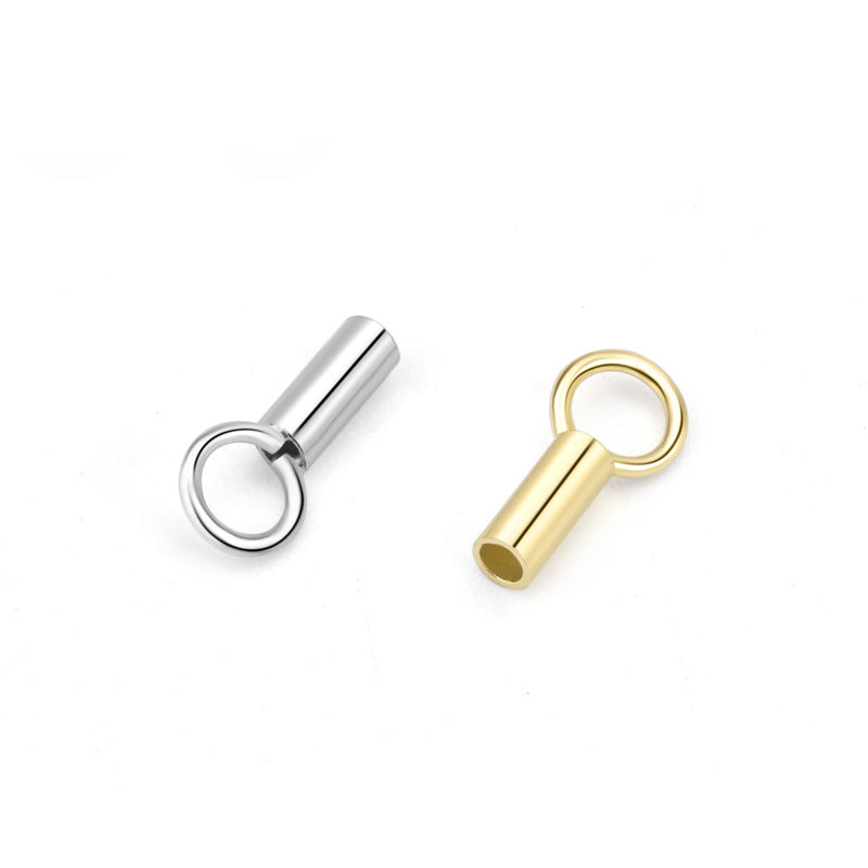 Lovcia 925 Sterling Silver Tube Crimp Beads Gold Kit-Jewelry Making Kits-No Plating-No Plating