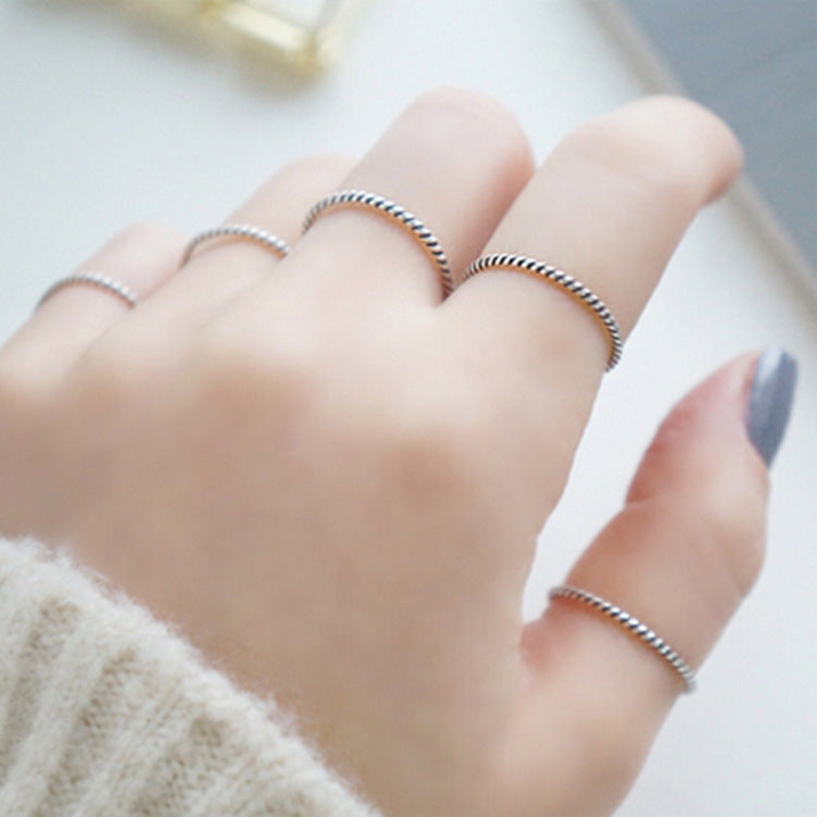Lovcia 925 Sterling Silver Twisted Adjustable Ring-Rings-US 8-US 8