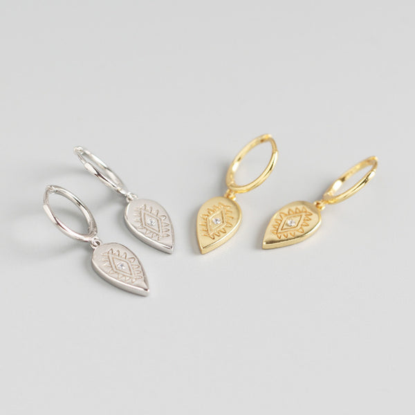 Lovcia 925 Sterling Silver Waterdrop CZ Earrings Gold-Silver-Silver