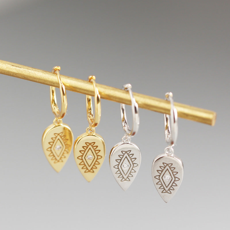 Lovcia 925 Sterling Silver Waterdrop CZ Earrings Gold-Silver-Silver