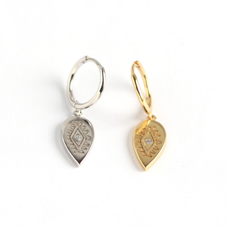 Lovcia 925 Sterling Silver Waterdrop CZ Earrings Gold-Silver-Silver