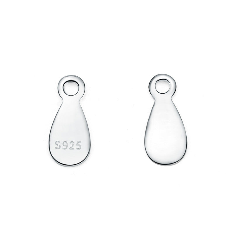 Lovcia 925 Sterling Silver Waterdrop DIY Charm 8mm Silver-Jewelry Making Kits-Rose Gold-Rose Gold