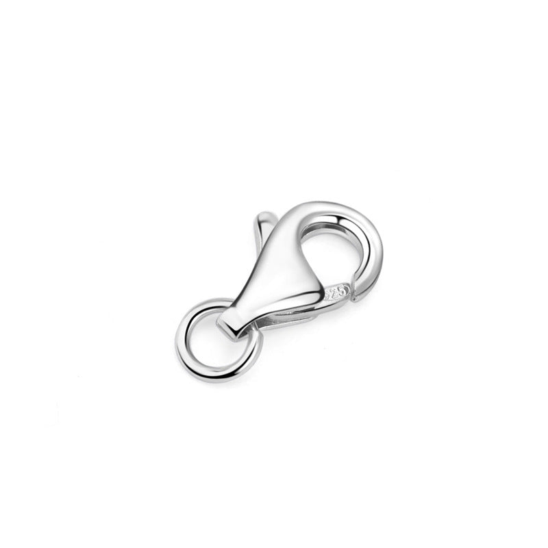 Lovcia 925 Sterling Silver Waterdrop DIY Clasp Gold Tone-Jewelry Making Kits-Rose Gold-8mm Clasp + 3.5mm Circle-Rose Gold