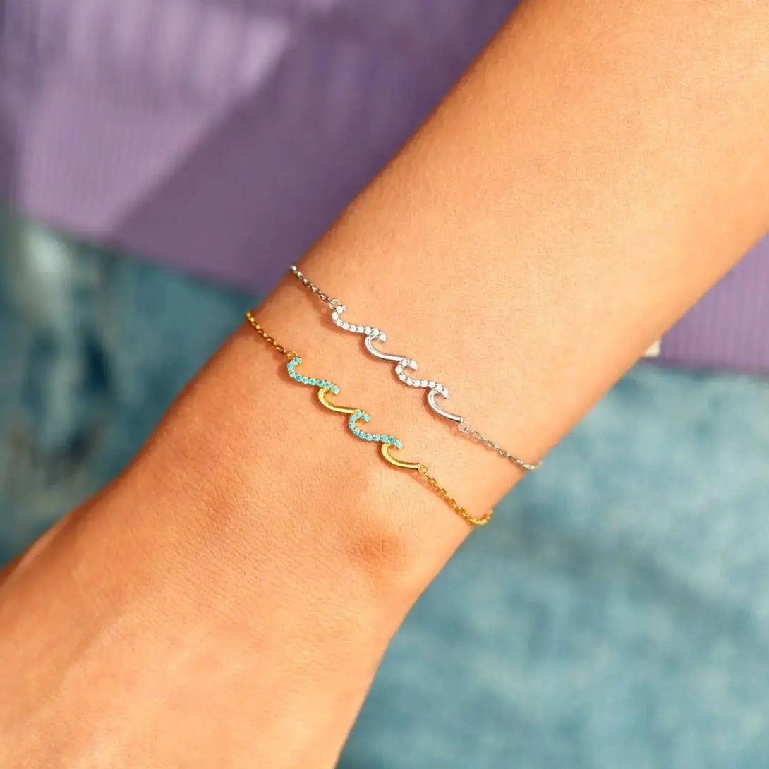 Lovcia 925 Sterling Silver Zircon Bracelet-Bracelets-Gold-One Size-Gold