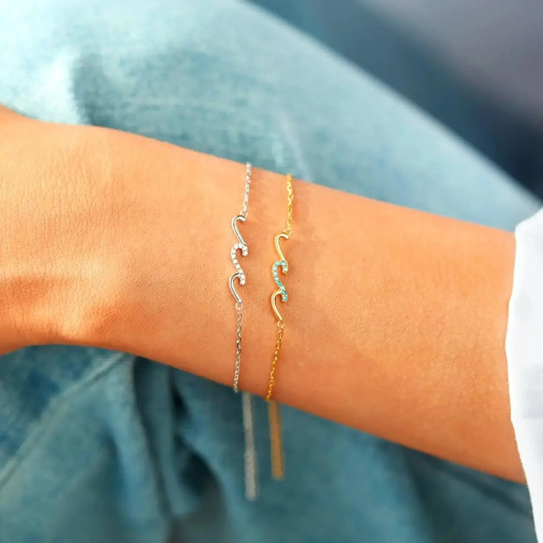 Lovcia 925 Sterling Silver Zircon Bracelet-Bracelets-Gold-One Size-Gold
