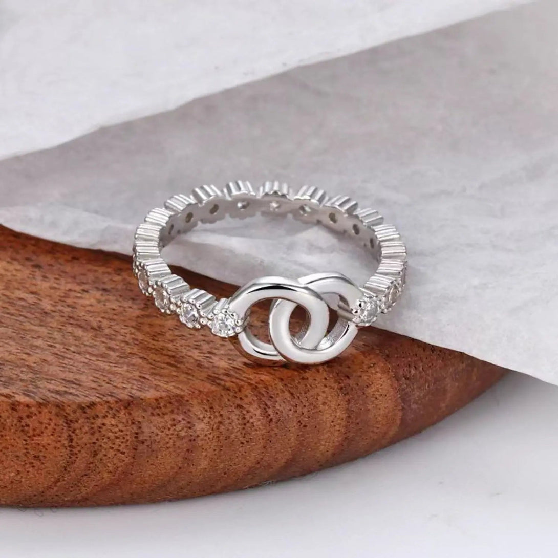 Lovcia 925 Sterling Silver Zircon Ring-Rings-Silver-5-Silver
